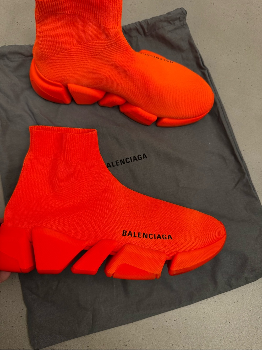 Balenciaga Sock Runner Sneakers - Neon Orange